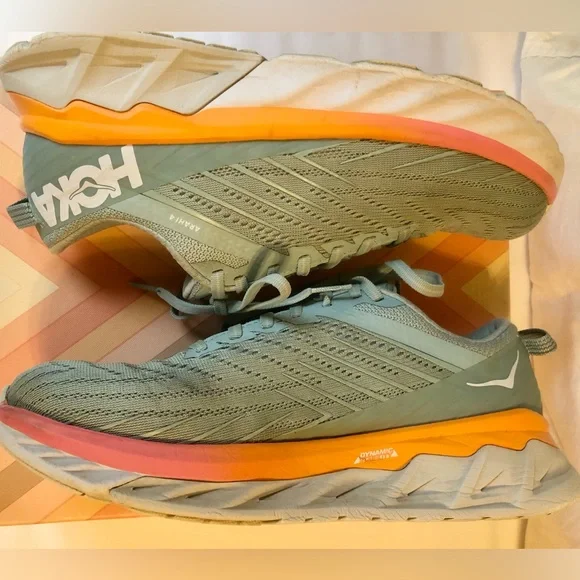 HOKA ONE ONE Arahi 4 Women's Running Sneaker Blue Haze/Lunar 8.5 Pre-Owned - Picture 5 of 11